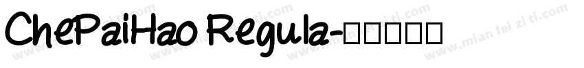 ChePaiHao Regula字体转换